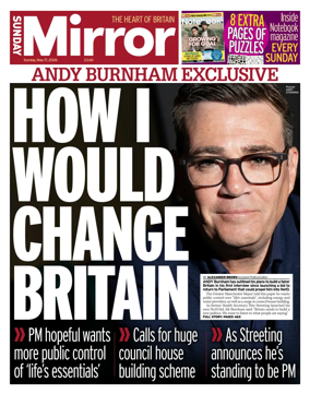 Cover of Sunday Mirror