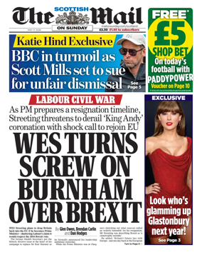 Cover of The Scottish Mail on Sunday