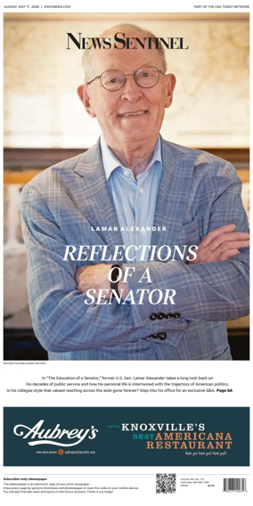 Cover of Knoxville News Sentinel