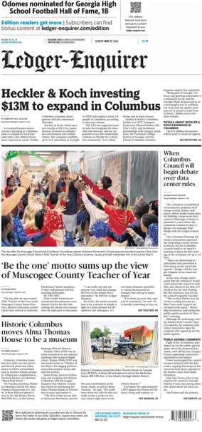 Cover of Ledger-Enquirer (Sunday)