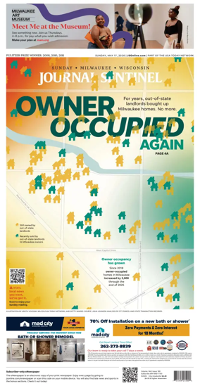 Cover of Milwaukee Journal Sentinel