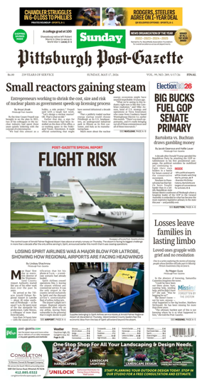 Cover of Pittsburgh Post-Gazette