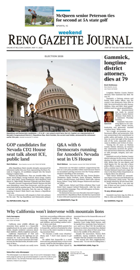 Cover of Reno Gazette Journal