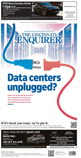 Cover of The Cincinnati Enquirer