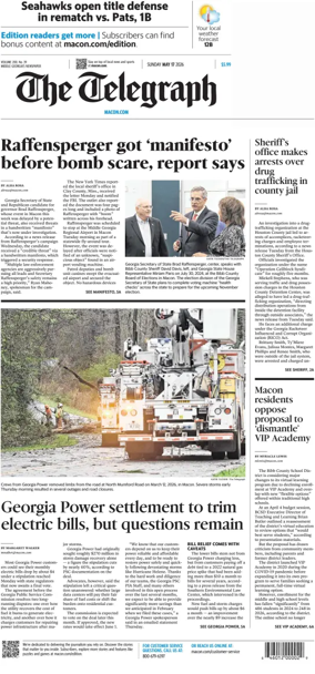 Cover of The Telegraph (Macon) (Sunday)