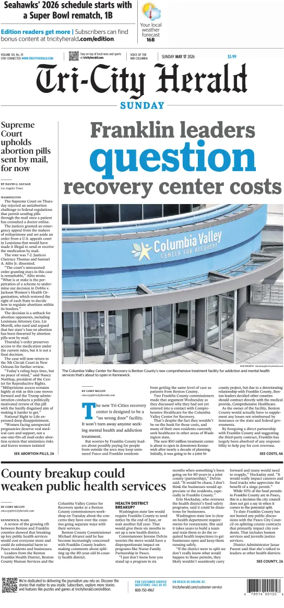 Cover of Tri-City Herald (Sunday)
