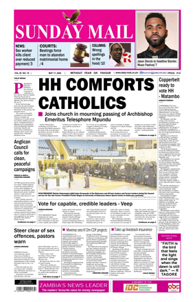 Cover of Zambia Daily Mail