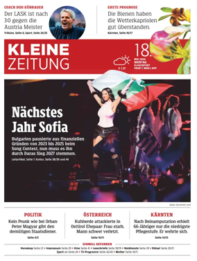 Cover of Kleine Zeitung Kaernten
