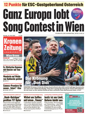 Cover of Kronen Zeitung