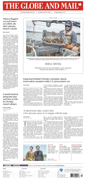 Cover of The Globe and Mail (Ottawa/Quebec Edition)