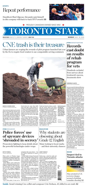 Cover of Toronto Star