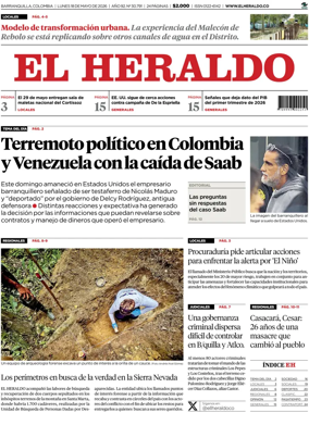 Cover of El Heraldo (Colombia)