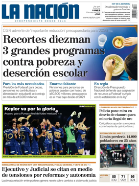 Cover of La Nacion (Costa Rica)