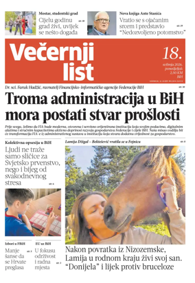 Cover of Vecernji list BiH