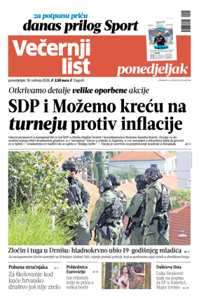 Cover of Vecernji list - Zagreb