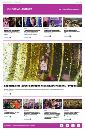 Cover of Euronews Culture and Sports (Russian) Compiled Edition