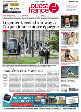 Cover of Ouest France (Cholet)