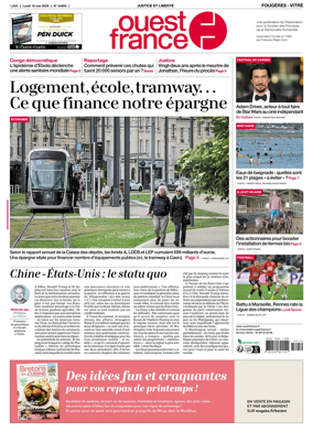 Cover of Ouest-France (Fougeres Vitre)