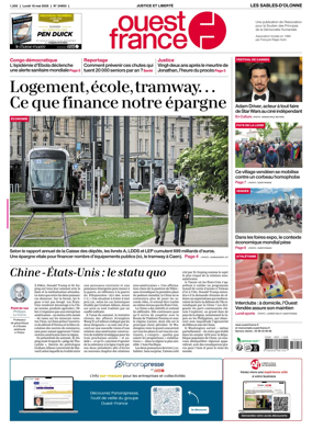 Cover of Ouest France (Les Sables-d'Olonne)