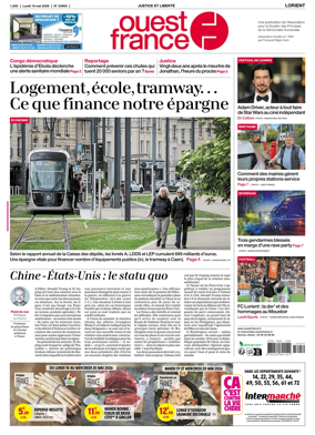 Cover of Ouest France (Lorient)