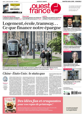 Cover of Ouest France (Nantes / Sud-Loire / Vignoble)