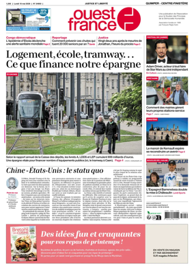 Cover of Ouest-France (Quimper Centre-Finistere)