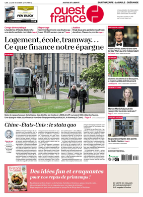 Cover of Ouest France (Saint-Nazaire La Baule Guerande)