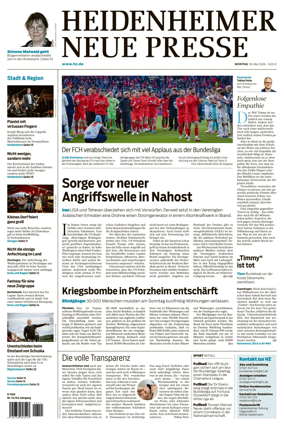 Cover of Heidenheimer Neue Presse