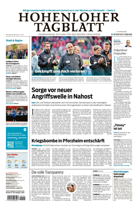 Cover of Hohenloher Tagblatt