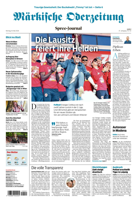 Cover of Markische Oderzeitung Spree-Journal