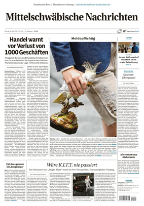 Cover of Mittelschwaebische Nachrichten
