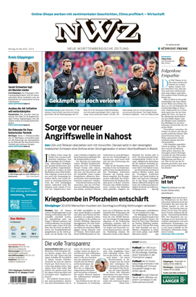 Cover of NWZ – Neue Wurttembergische Zeitung
