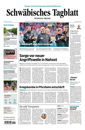 Cover of Schwabisches Tagblatt - Tubinger Chronik