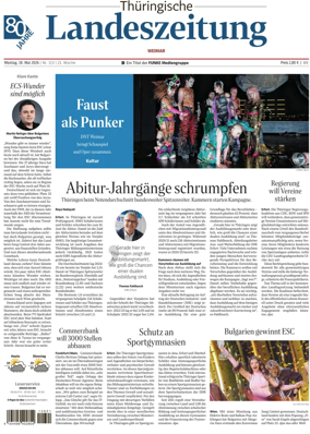 Cover of Thuringische Landeszeitung (Weimar)