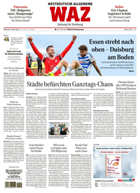 Cover of Westdeutsche Allgemeine Zeitung (Duisburg)
