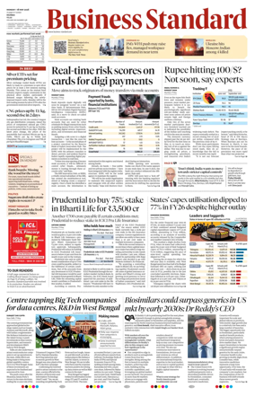 Cover of Business Standard