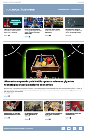 Cover of Euronews Business (Portuguese)