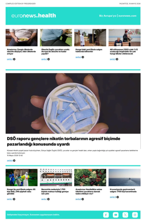 Cover of Euronews Health (Turkish) Compiled Edition