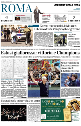 Cover of Corriere della Sera (Roma)
