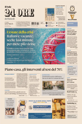 Cover of Il Sole 24 Ore