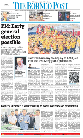 Cover of The Borneo Post (Sarawak)
