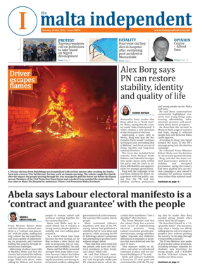 Cover of Malta Independent