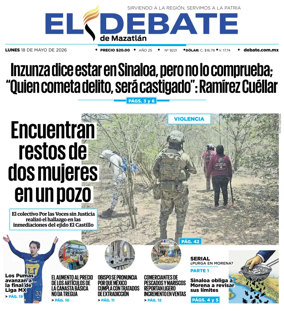 Cover of El Debate de Mazatlan