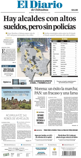 Cover of El Diario de Chihuahua