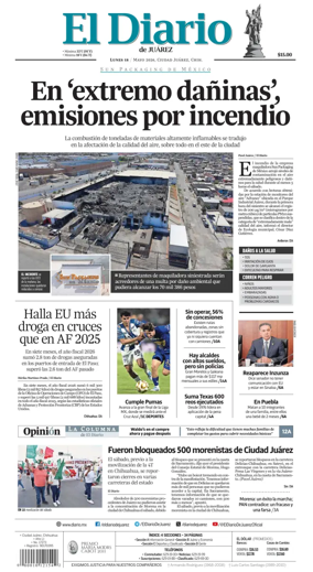 Cover of El Diario de Juarez