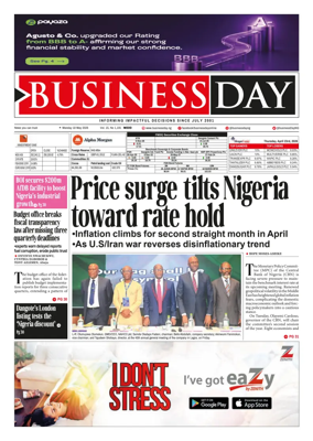 Cover of Business Day (Nigeria)