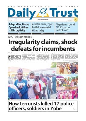 Cover of Daily Trust