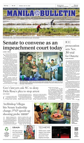 Cover of Manila Bulletin