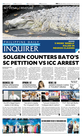 Cover of Philippine Daily Inquirer