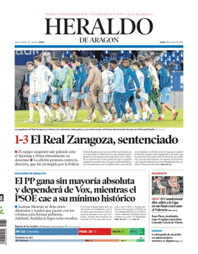 Cover of Heraldo de Aragon